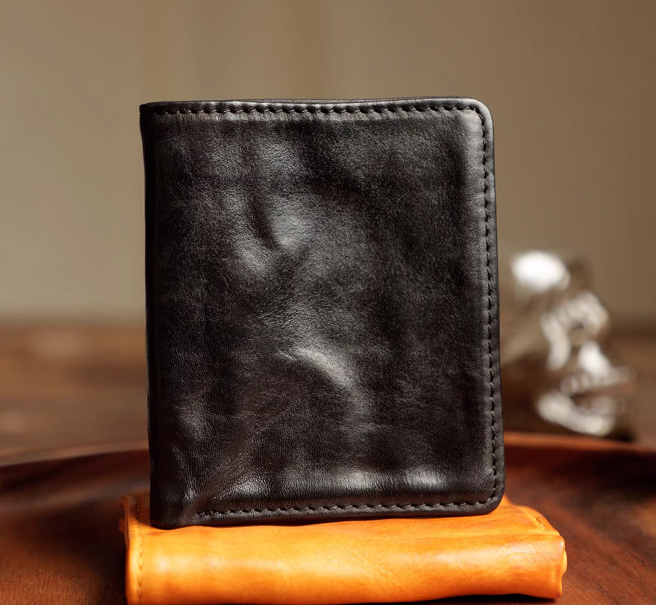 Artisan Leather Wallet - Sunset Yellow