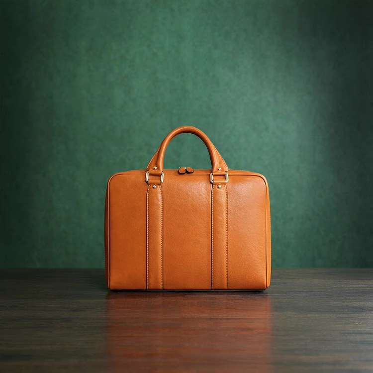 Classic Leather Briefcase - Chestnut