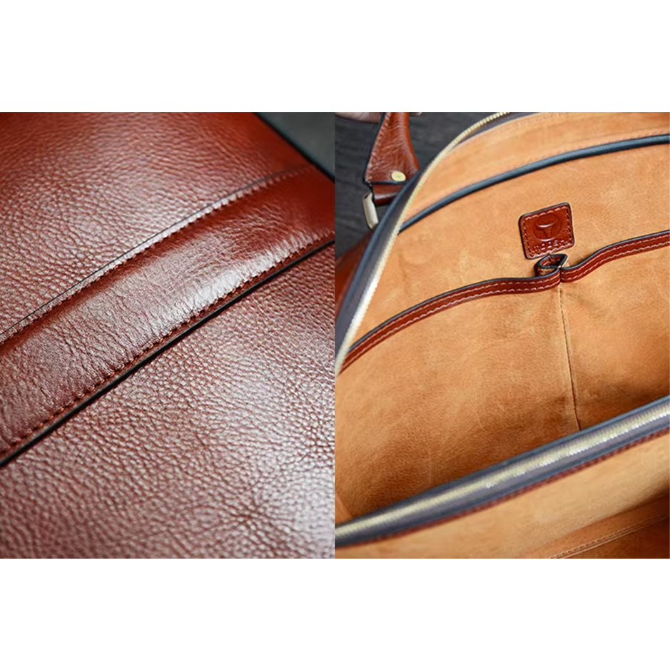 Classic Leather Briefcase - Chestnut