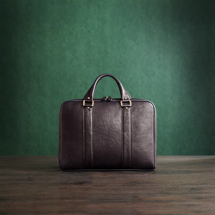 Classic Leather Briefcase - Chestnut