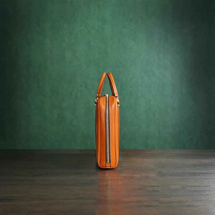 Classic Leather Briefcase - Chestnut