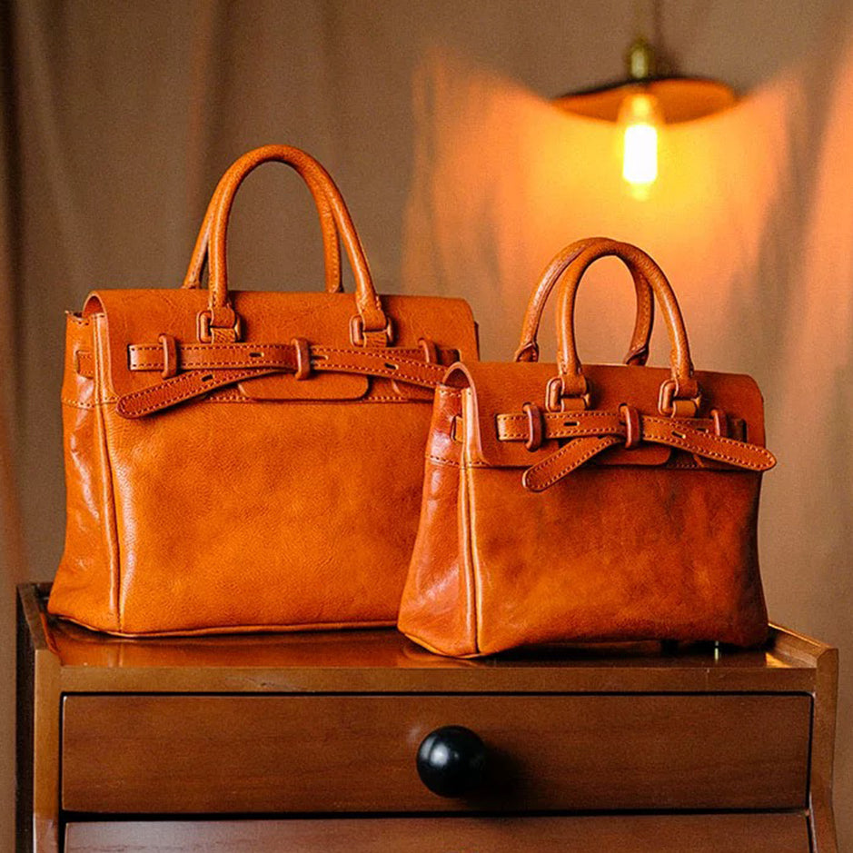 Classic Leather Crossbody & Tote - Sandalwood Brown