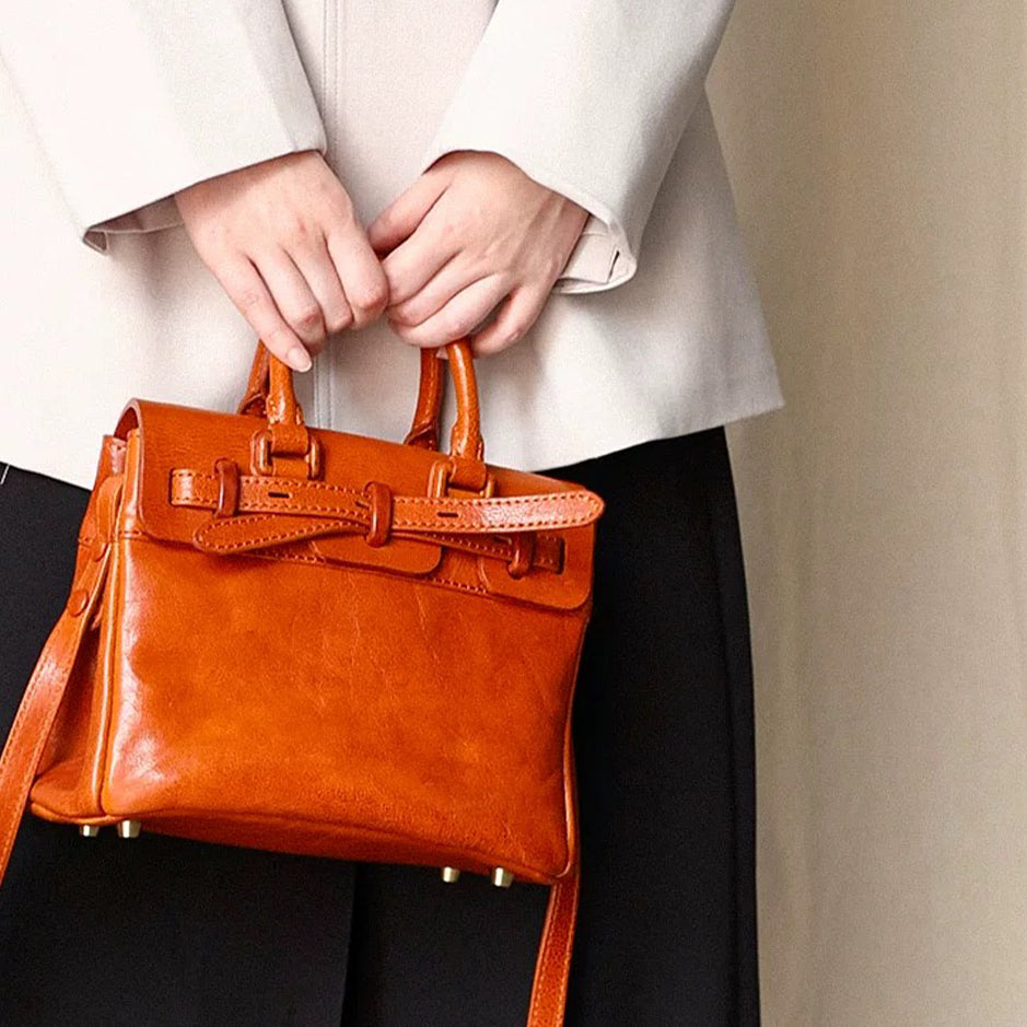 Classic Leather Crossbody & Tote - Sandalwood Brown