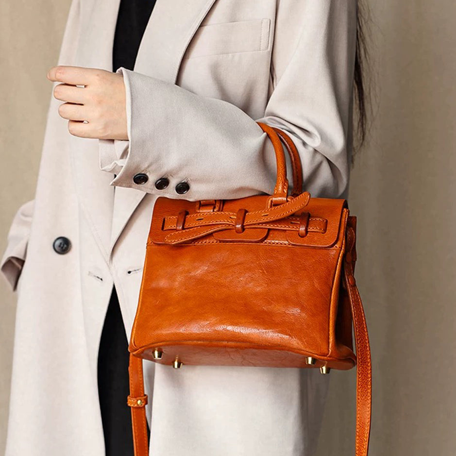 Classic Leather Crossbody & Tote - Sandalwood Brown