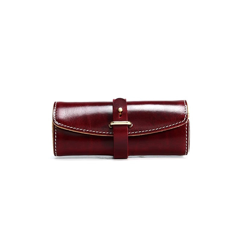 Classic Leather Wrap Glasses Case