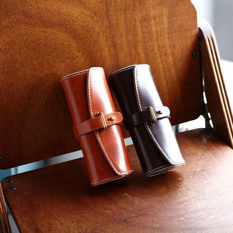 Classic Leather Wrap Glasses Case