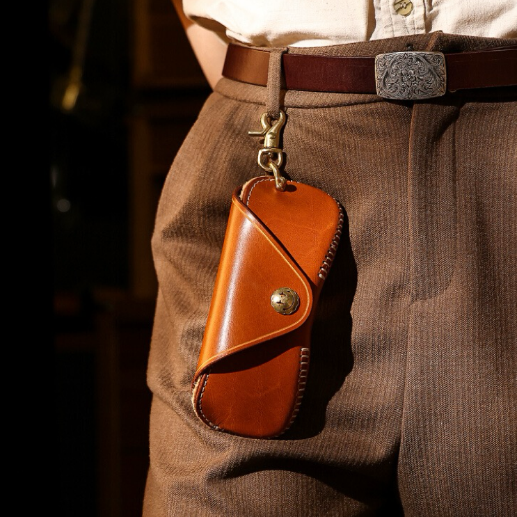 Classic Leather Glasses Case-