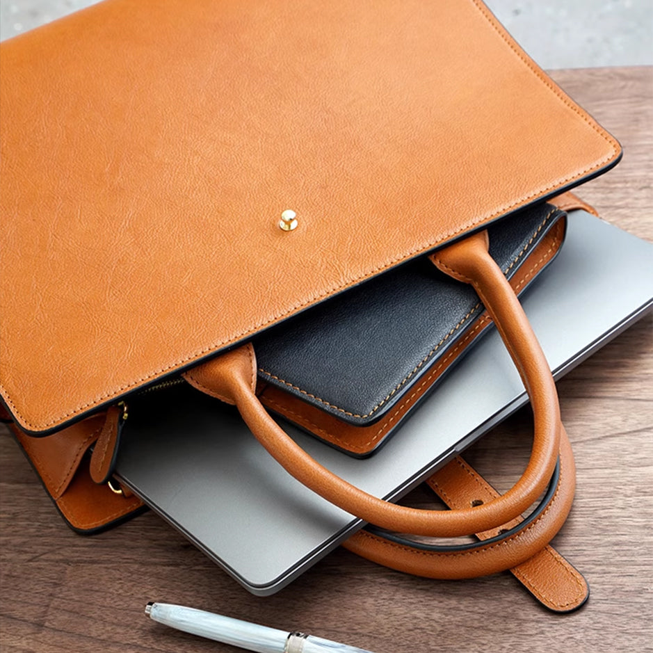 Timeless Leather Crossbody & Tote - Sunset Yellow