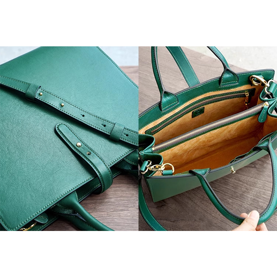 Timeless Leather Crossbody & Tote - Sunset Yellow