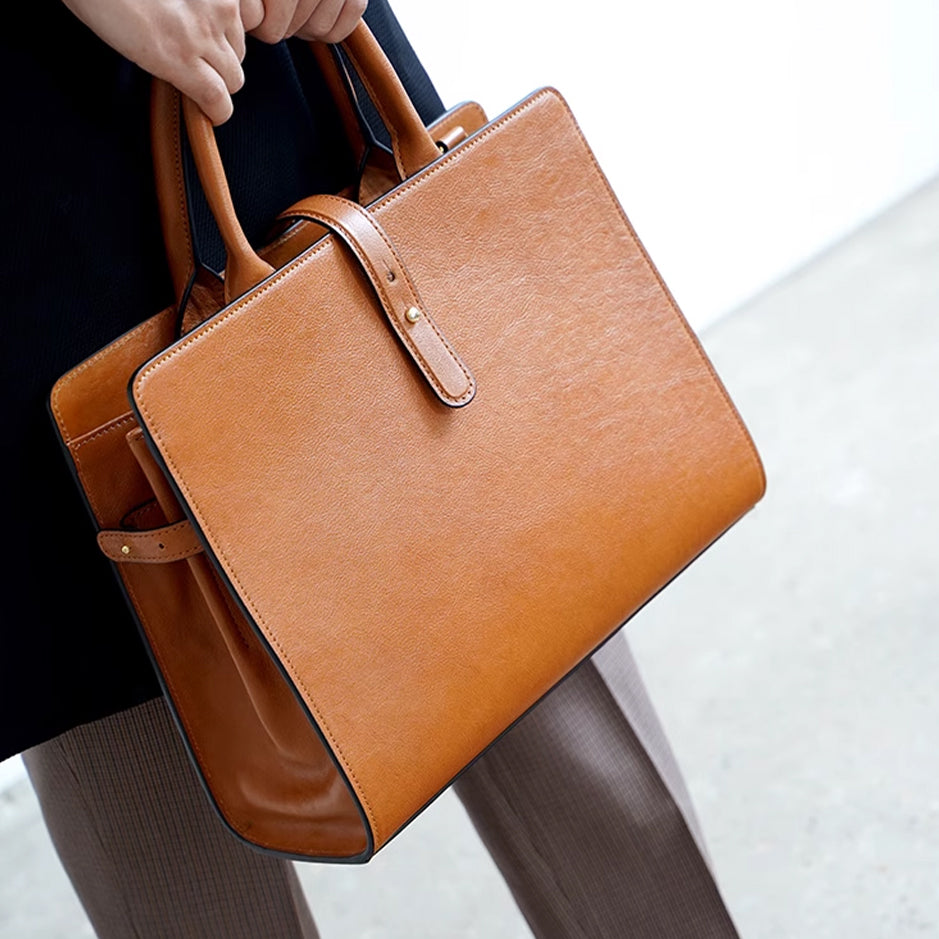 Timeless Leather Crossbody & Tote - Sunset Yellow