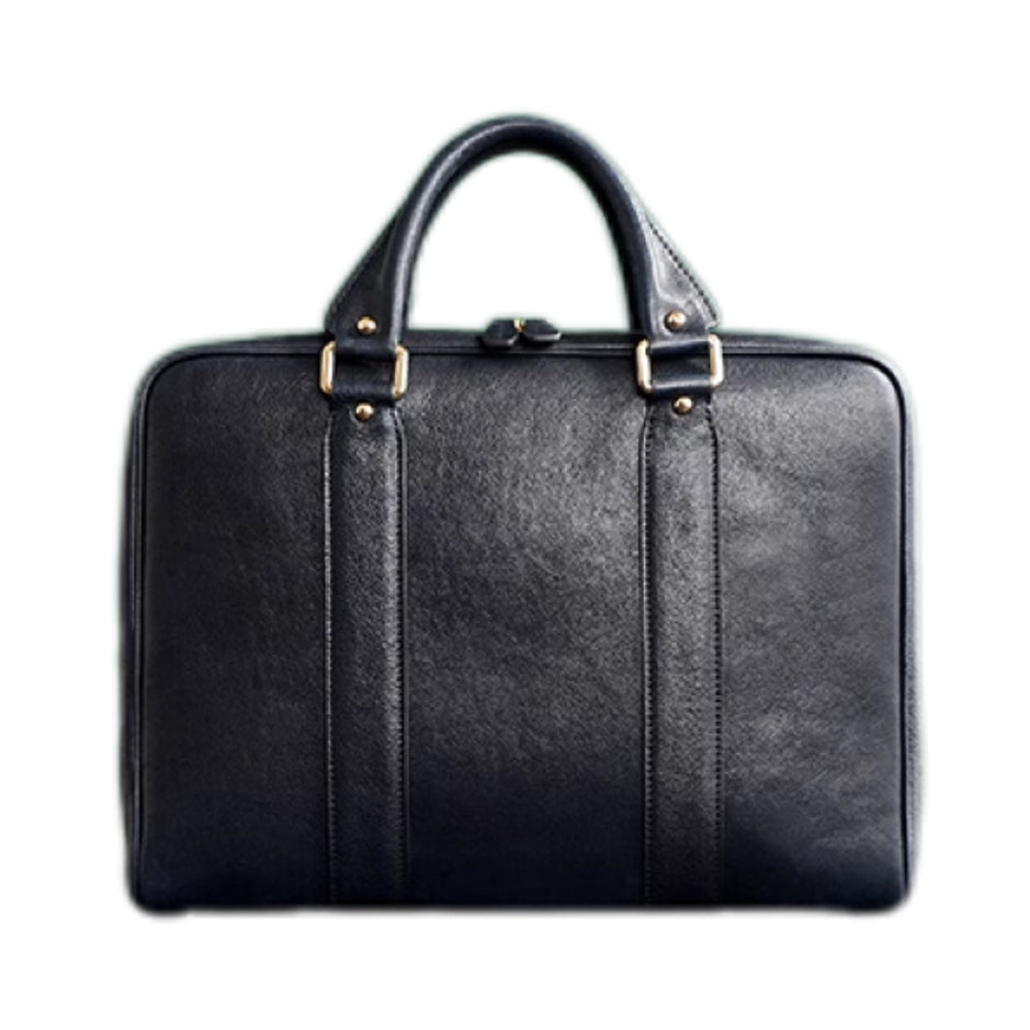 Classic Leather Briefcase -Black