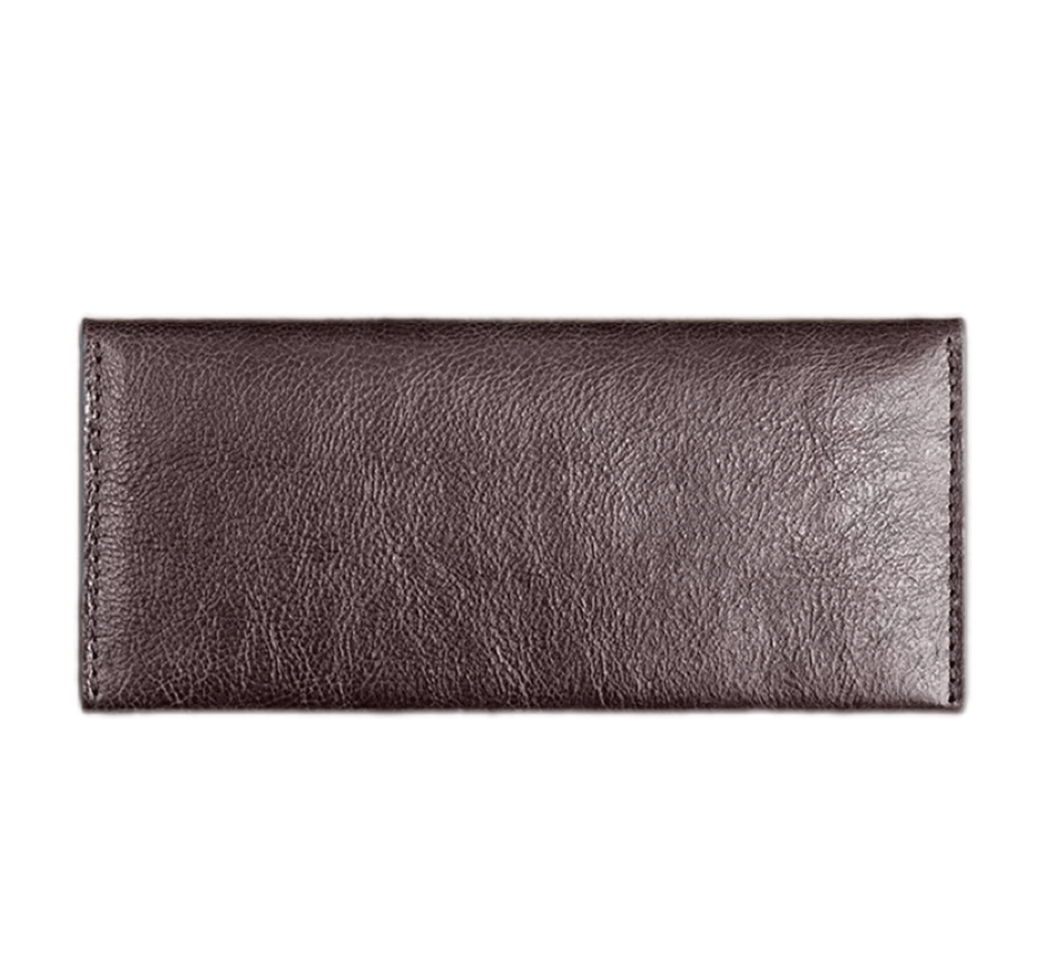 Slim Long Leather Wallet - Navy