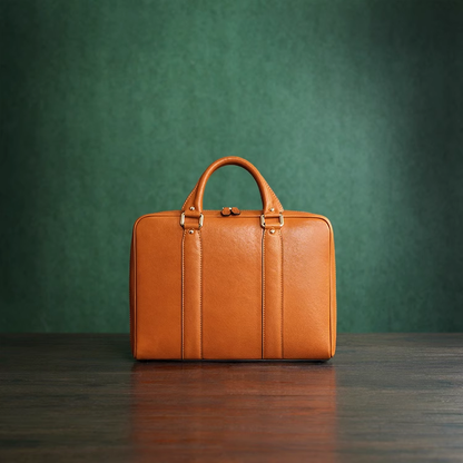 Classic Leather Briefcase - Chestnut