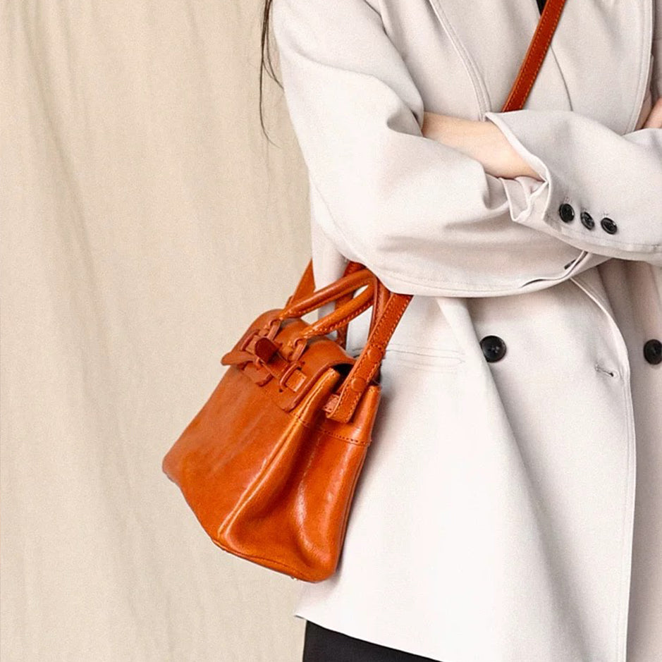 Classic Leather Crossbody & Tote - Sunset Yellow