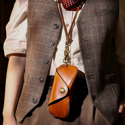 Classic Leather Glasses Case