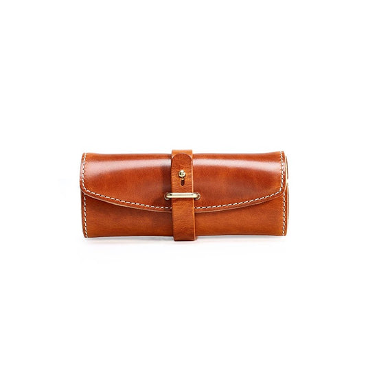Classic Leather Wrap Glasses Case
