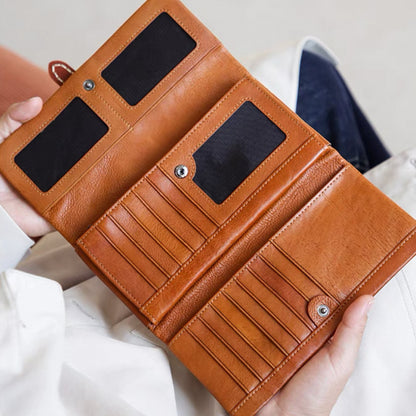 AmberFold – Cartera triple de piel de vaca hecha a mano