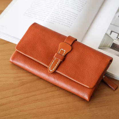 AmberFold – Cartera triple de piel de vaca hecha a mano