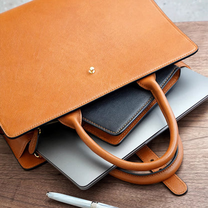 Timeless Leather Crossbody & Tote -  Sunset Yellow