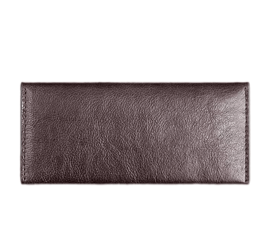 Slim Long Leather Wallet - Brown
