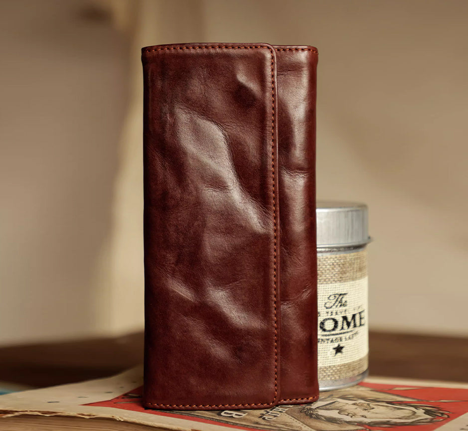 Artisan Long Leather Wallet - Sunset Yellow