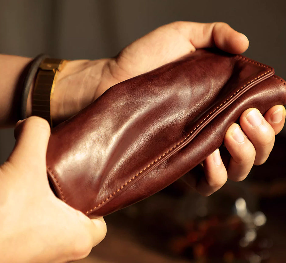 Artisan Long Leather Wallet - Sunset Yellow