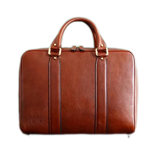 Classic Leather Briefcase - Chestnut