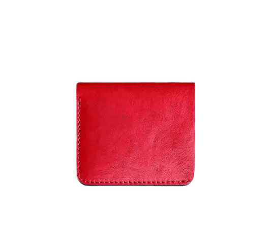 Slim Leather Wallet -  Red